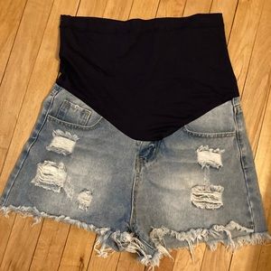 Pink Blush maternity shorts